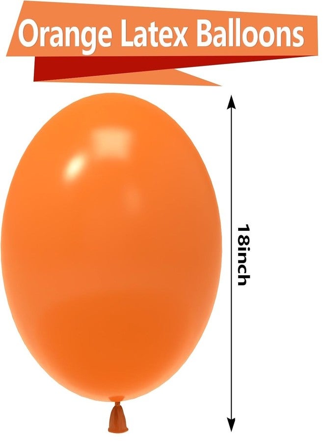 FI - FLICK IN 5 Pcs Big Jumbo Orange Balloon for Themed Birthday Decoration Giant Large Latex Balloons for Photo Shoot, Wedding, Baby Shower, Birthday Party (Pack of 5) - Image 2